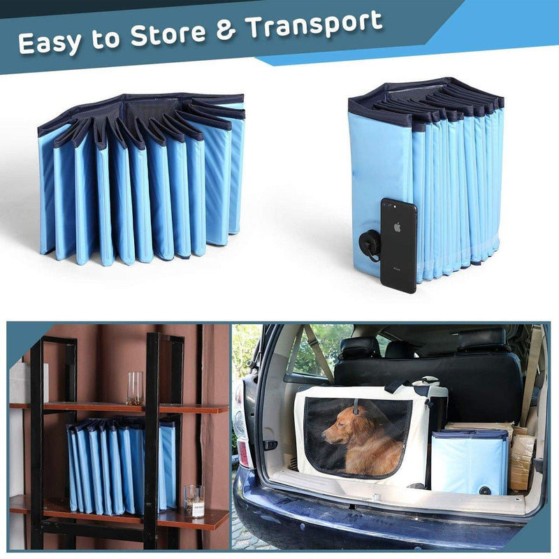 Pet Swimming Pool Foldable Portable Pool for Dogs Outdoor Summer Play - Blue-80x20cm