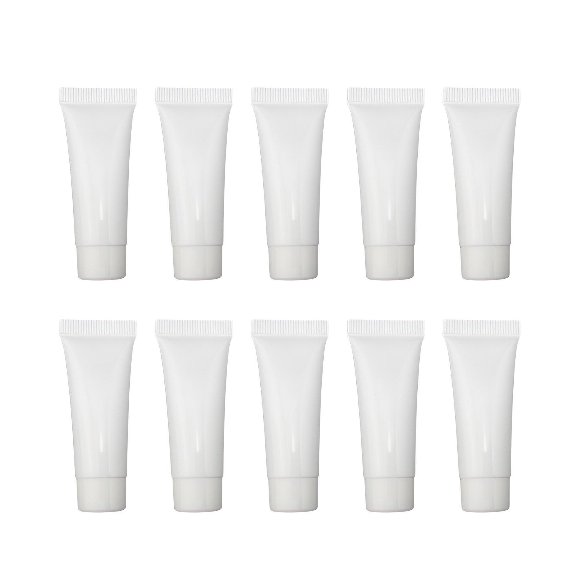 10x Soft Cosmetic Tubes for Face Wash Hand Cream Lotion Packaging Containers - 10ml