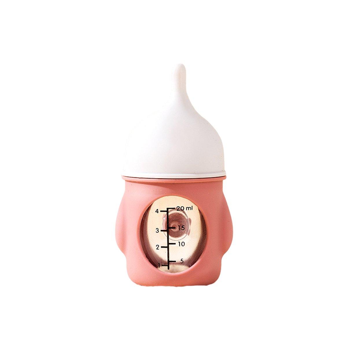 Silicone Pet Milk Feeding Bottle with Scale for Small Puppies and Kittens 20ml 80ml - 20ml-Blue