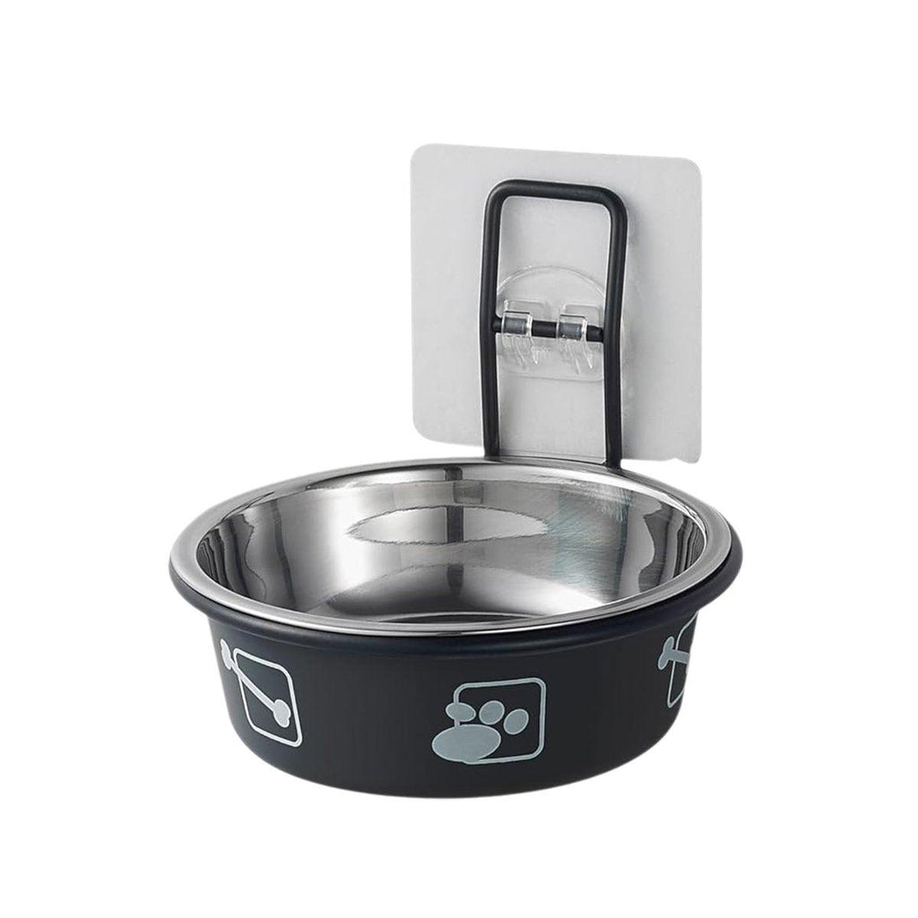 Stainless Steel Pet Bowl Hanging Cat Food Water Bowl Durable for Dogs and Cats - Red-12cm