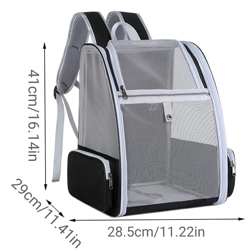 Large Foldable Breathable Portable Cat Dog Bag Outdoor Shoulder Pet Backpack - Blue