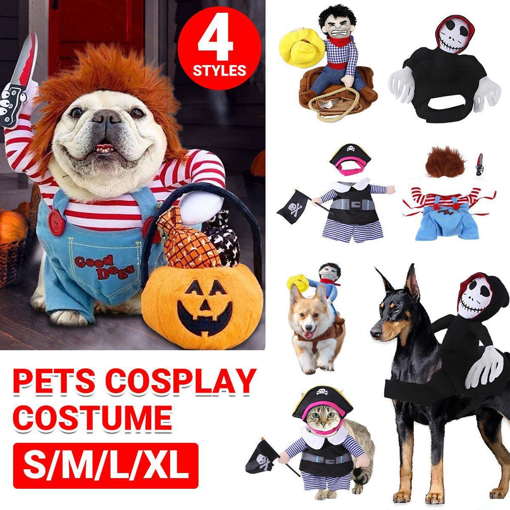 Halloween Dog Costume Pet Accessories Funny Dress Up for Small Medium Dogs - Hat Model-L