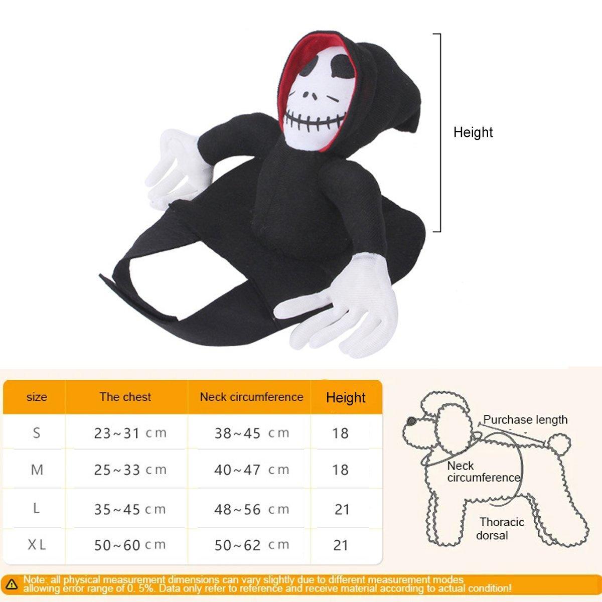 Halloween Dog Costume Pet Accessories Funny Dress Up for Small Medium Dogs - Little Devil Riding-S