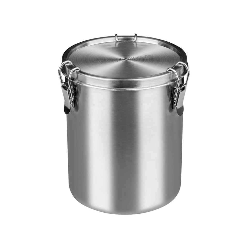 Stainless Steel Pet Food Storage Bucket Dog Cat Grain Container Bin Kitchen - 2500ml