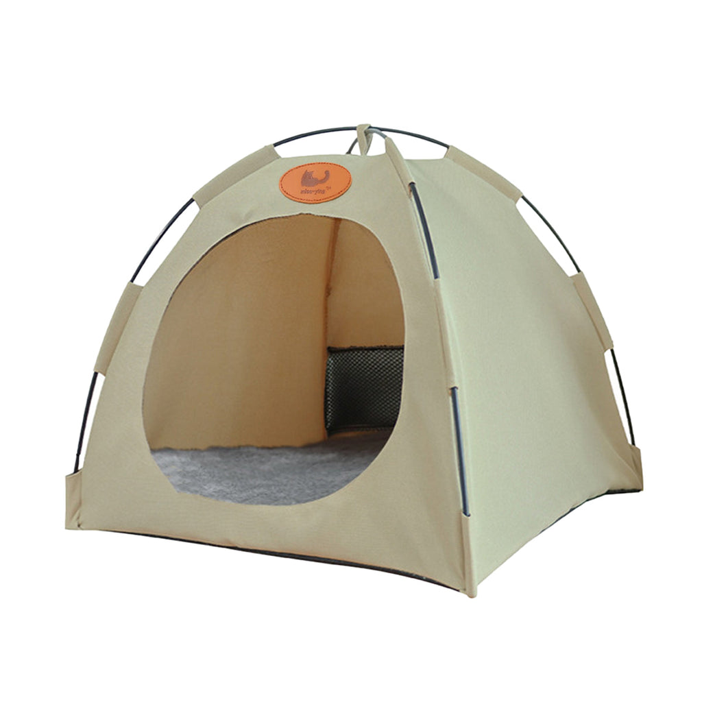 Folding Camping Pet Tent for Cats Puppy Bed Indoor Cat Nest Dog Cave Style House - Grey