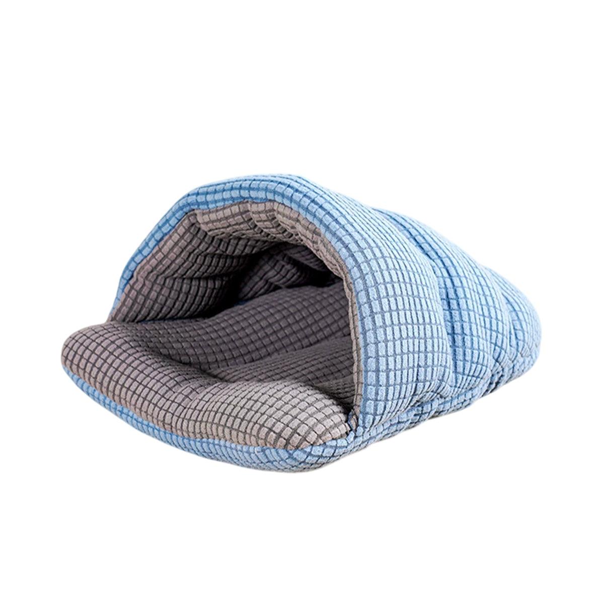 Pet Kennel Sleeping Bag Semi Enclosed Bed for Small Animals Cats and Puppies - Pink