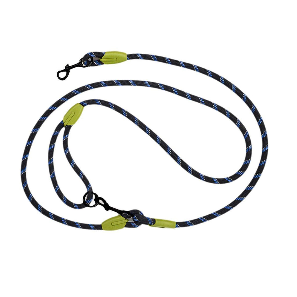 Adjustable Diagonal Dog Walking Leash Hands Free Crossbody Pet Lead Dogs - Blue