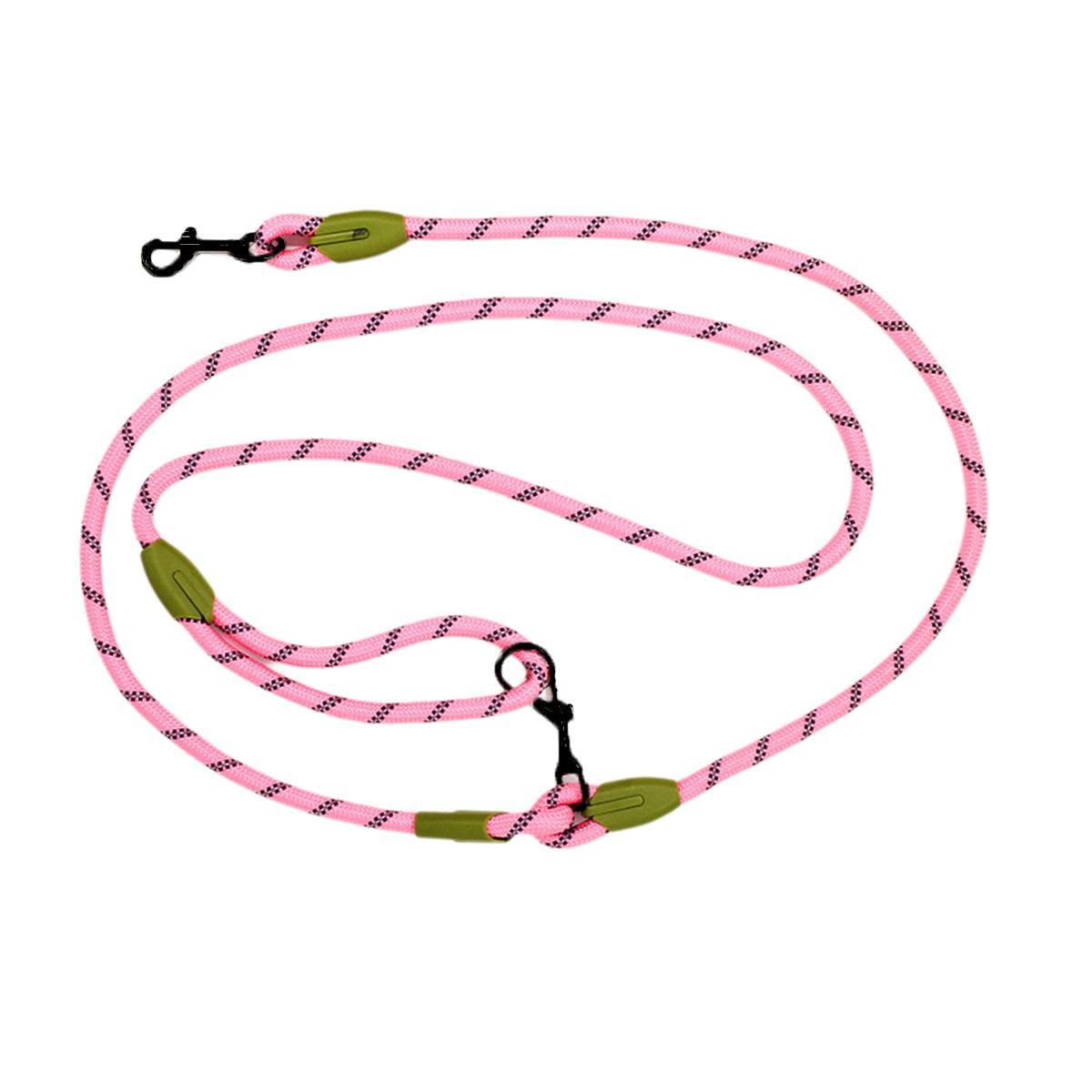 Adjustable Diagonal Dog Walking Leash Hands Free Crossbody Pet Lead Dogs - Khaki