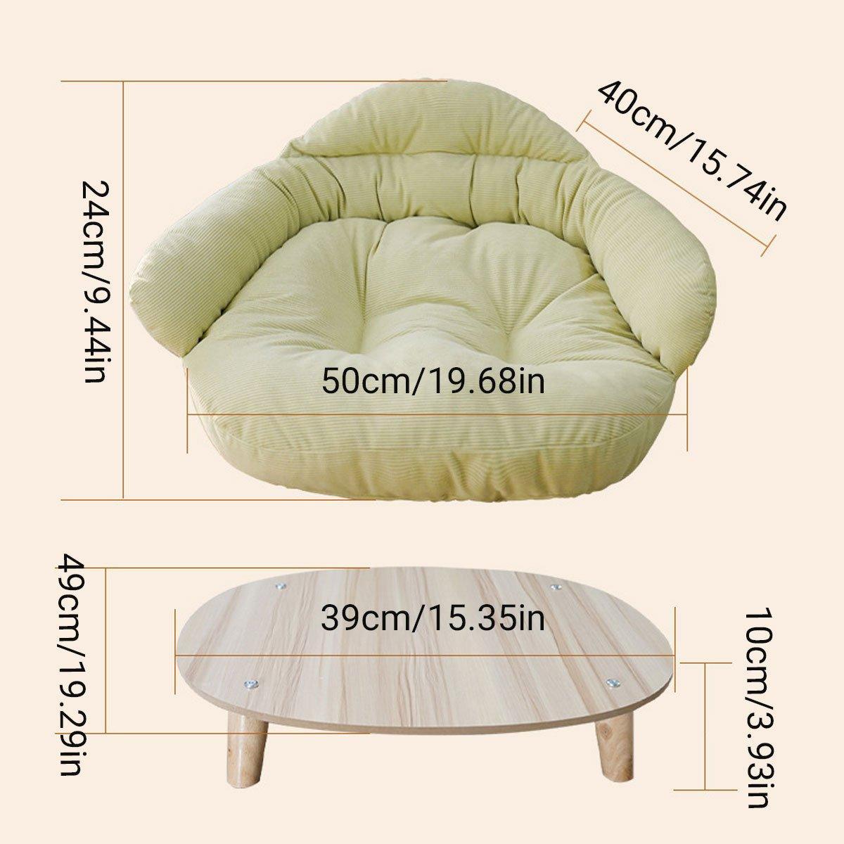 Universal Dog Cat Bed Four Seasons Mat Removable Washable Comfortable Cushion - Green