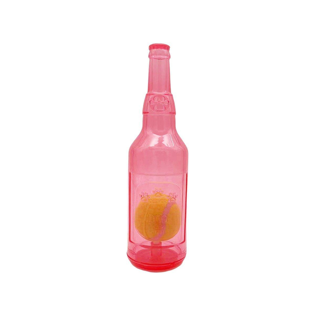 Durable Pet Teething Resistant Tennis Ball Wine Bottle Chew Toy for Dogs Play - Blue-L