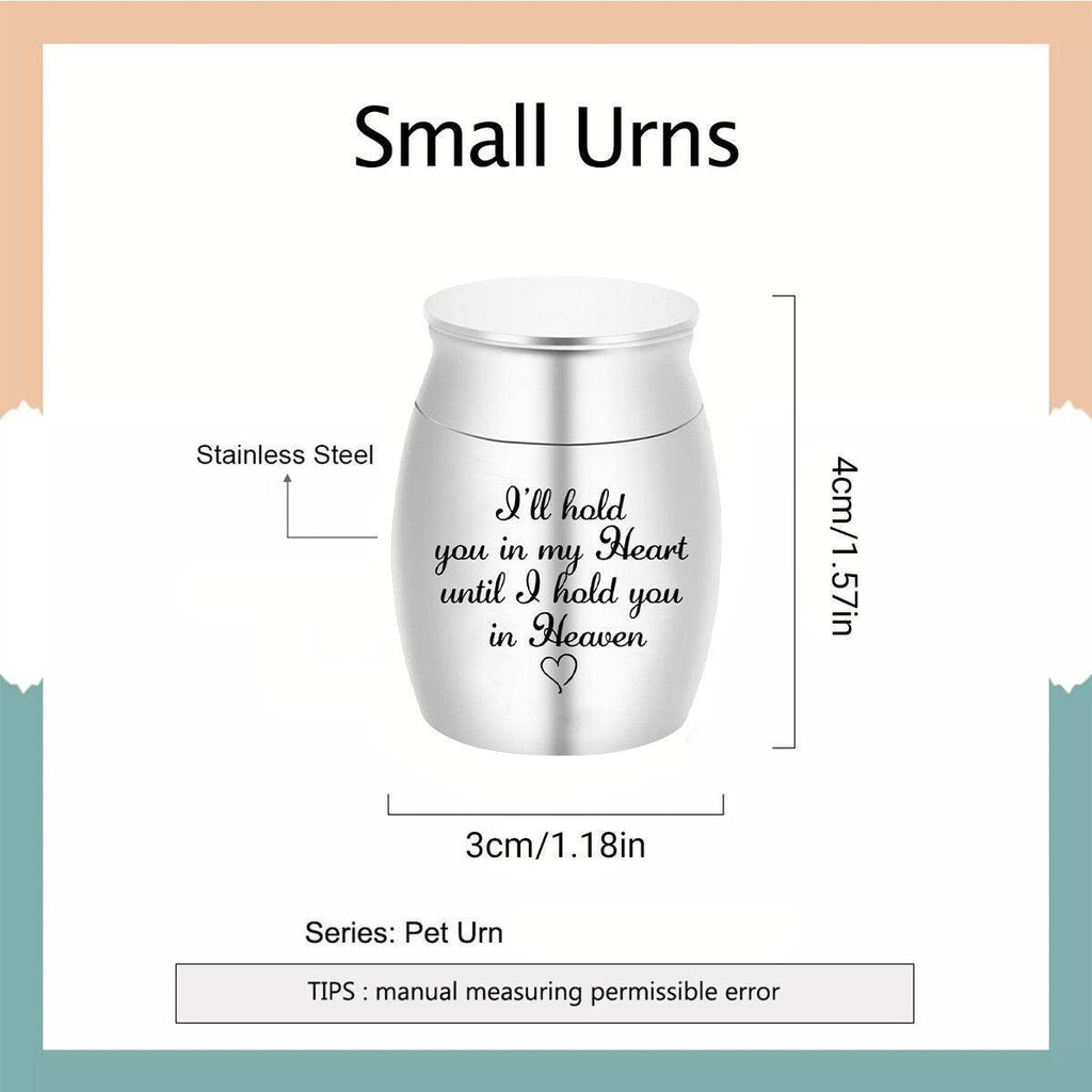 Cremation Urn Holder for Ashes Small Dog Cat Pet Memorial Keepsake Box Funeral - Black
