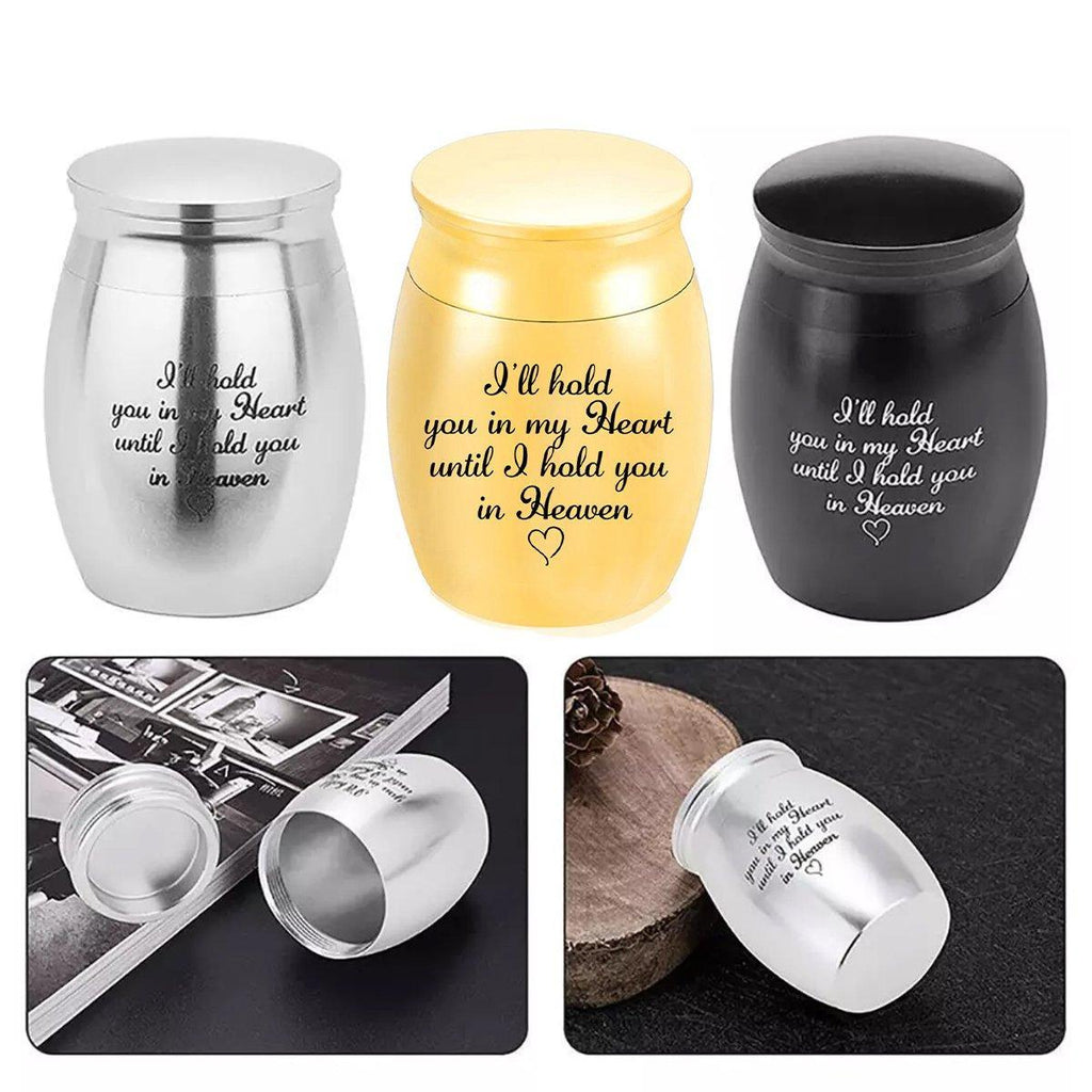 Cremation Urn Holder for Ashes Small Dog Cat Pet Memorial Keepsake Box Funeral - Black