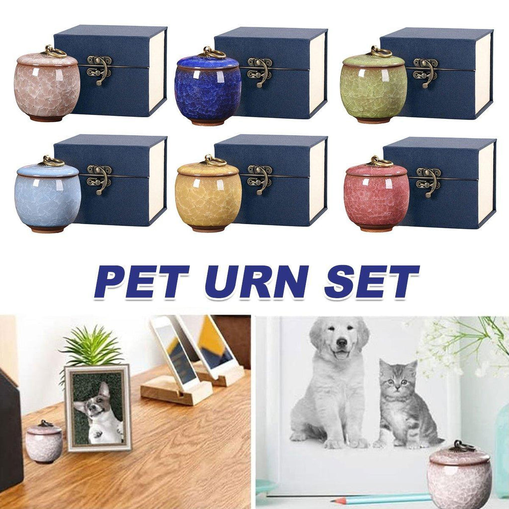 Small Pet Urn for Ashes Memorial Keepsake Urns for Dog Cat Cremation Remains - White