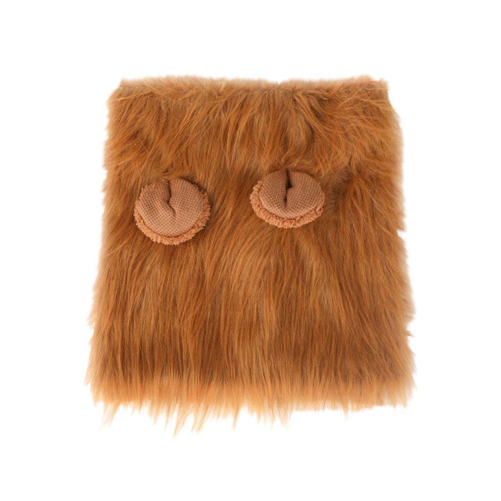 Lion Costume Mane Wig Large Dog Fancy Dress Up Party for Pet Halloween Clothes - Light Brown-L