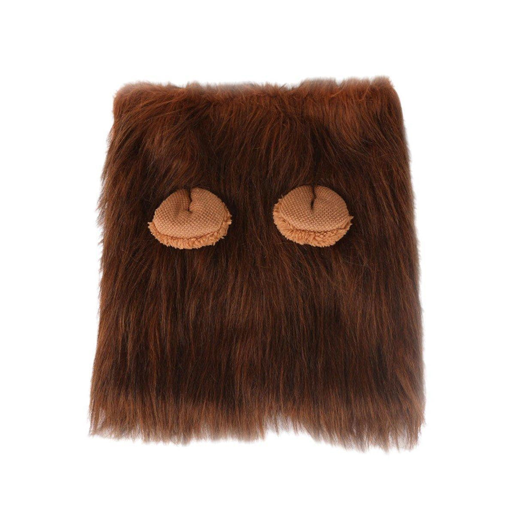 Lion Costume Mane Wig Large Dog Fancy Dress Up Party for Pet Halloween Clothes - Light Brown-L
