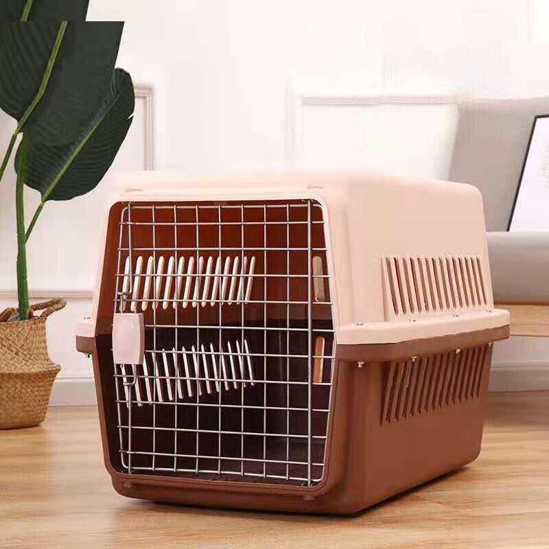 M Size Dog Cat Rabbit Portable Tote Crate Pet Carrier Kennel Travel Airline Carry Bag - Blue