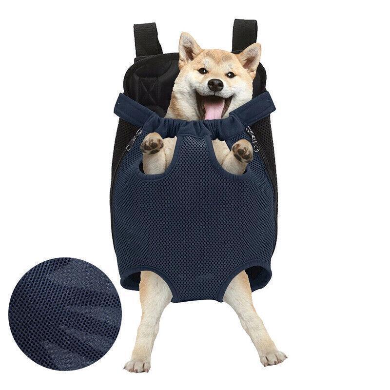 M Size Pet Carrier Dog Cat Puppy Front Back Backpack Shoulder Carry Sling Pouch Bag - Black