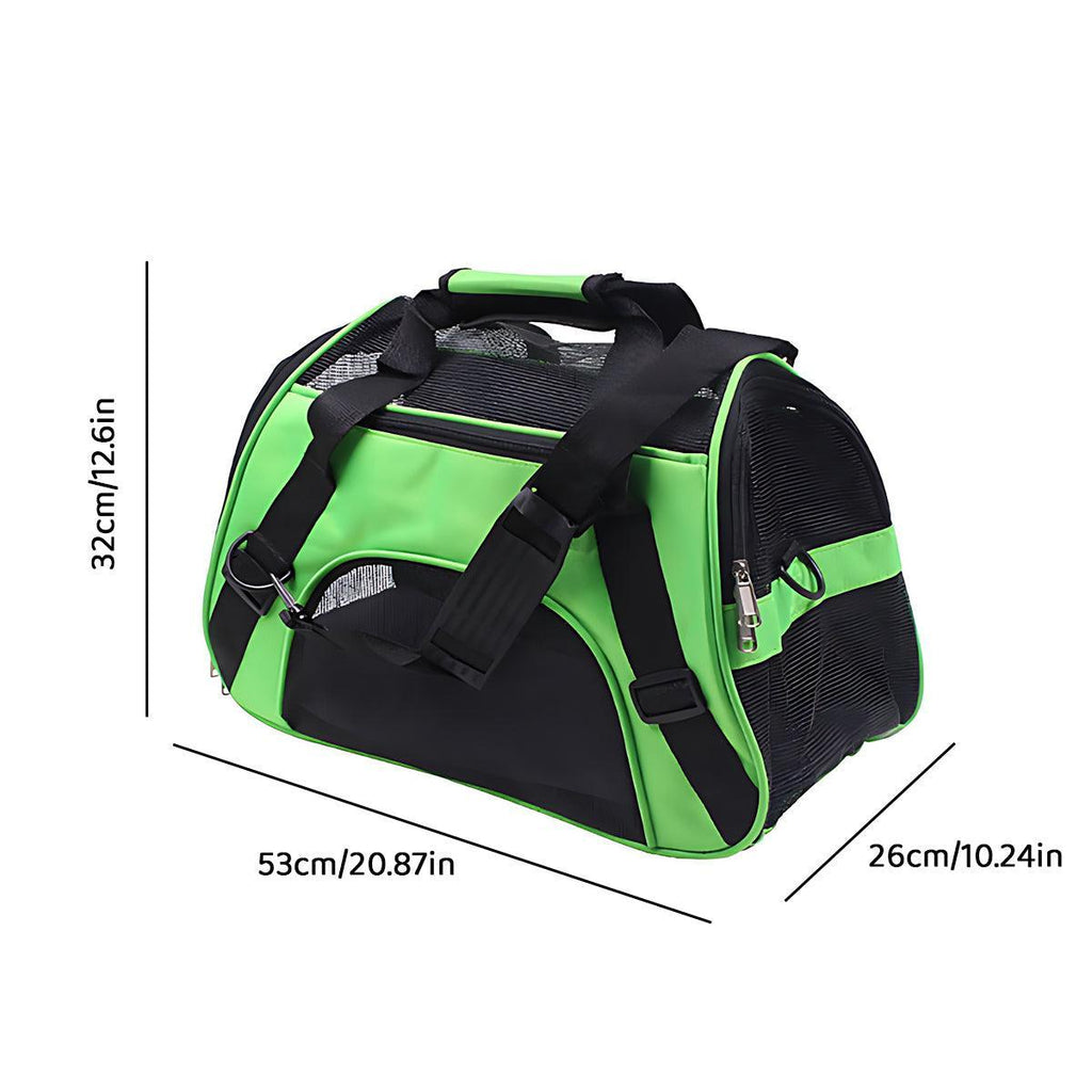 Pet Carrier Bag Portable Large Cat Dog Comfort Tote Travel Bag Airline Approved - Blue