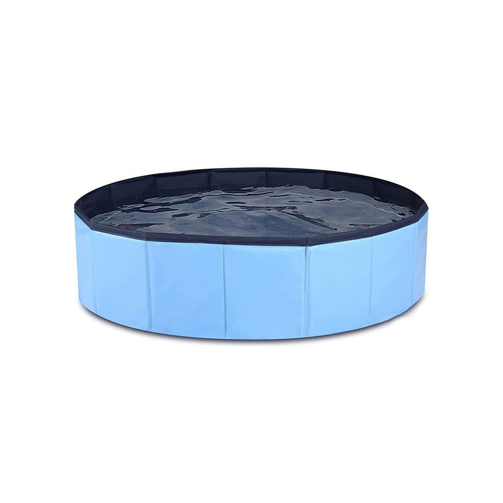 Pet Swimming Pool Foldable Portable Pool for Dogs Outdoor Summer Play - Blue-120x30cm