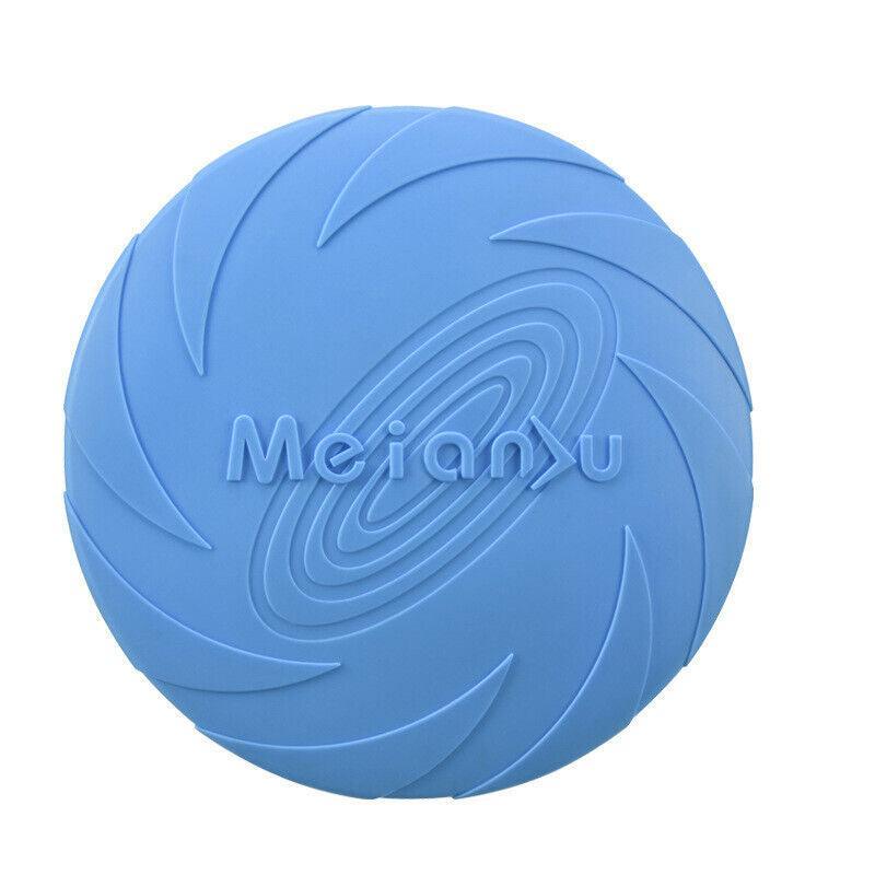 Frisbee Toy for Dogs Outdoor Fetch Training Soft Rubber Pet Flying Disc 18cm - Yellow