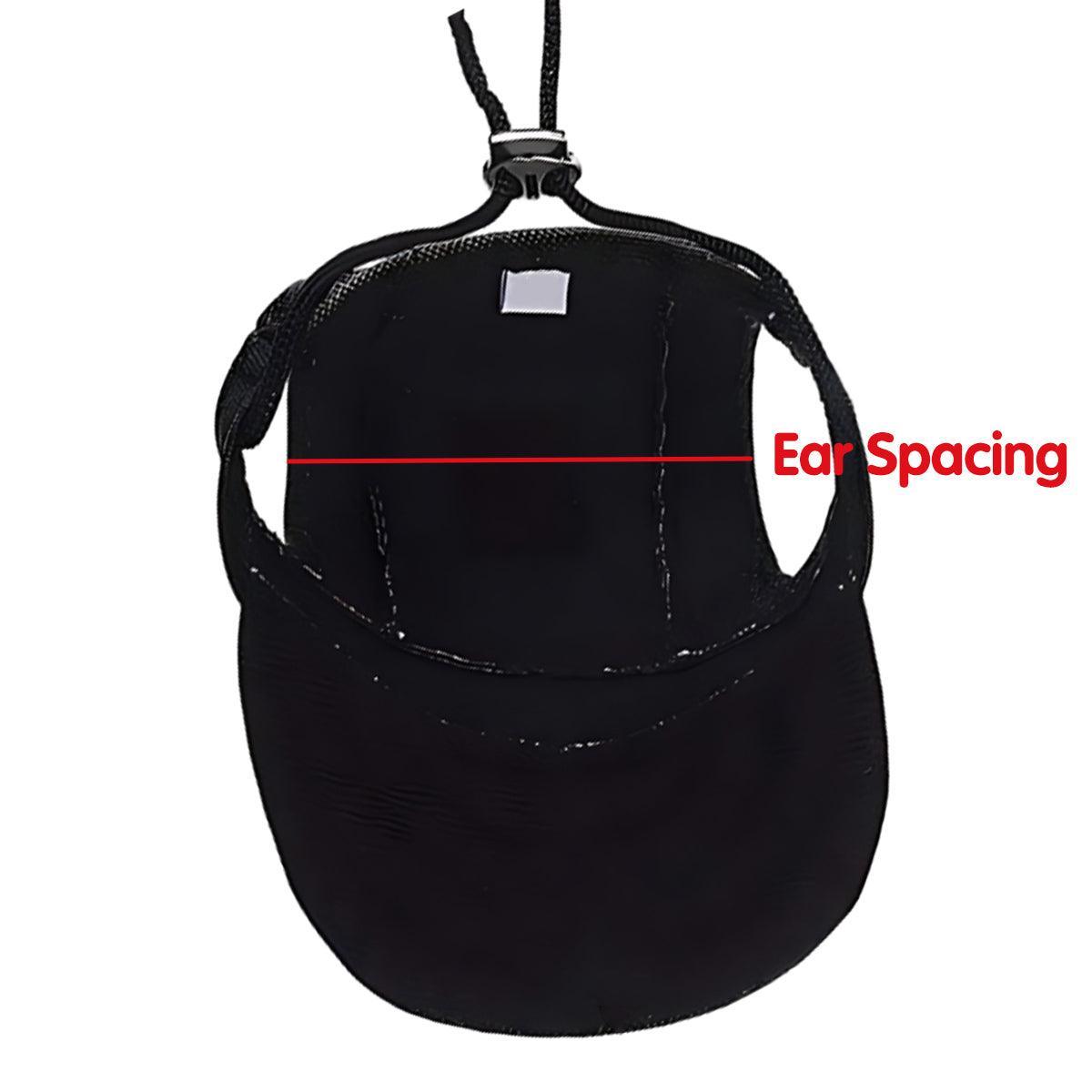 Dog Baseball Cap Outdoor Pet Sun Hat Summer Canvas Visor Puppy L - Black