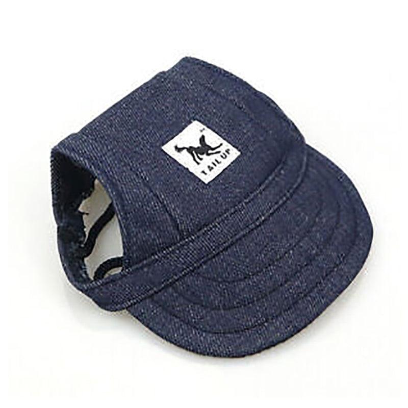 Dog Baseball Cap Outdoor Pet Sun Hat Summer Canvas Visor Puppy XL - Black