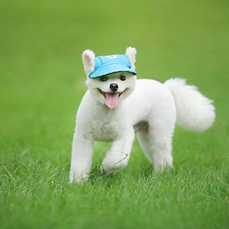 Dog Baseball Cap Outdoor Pet Sun Hat Summer Canvas Visor Puppy XL - Blue