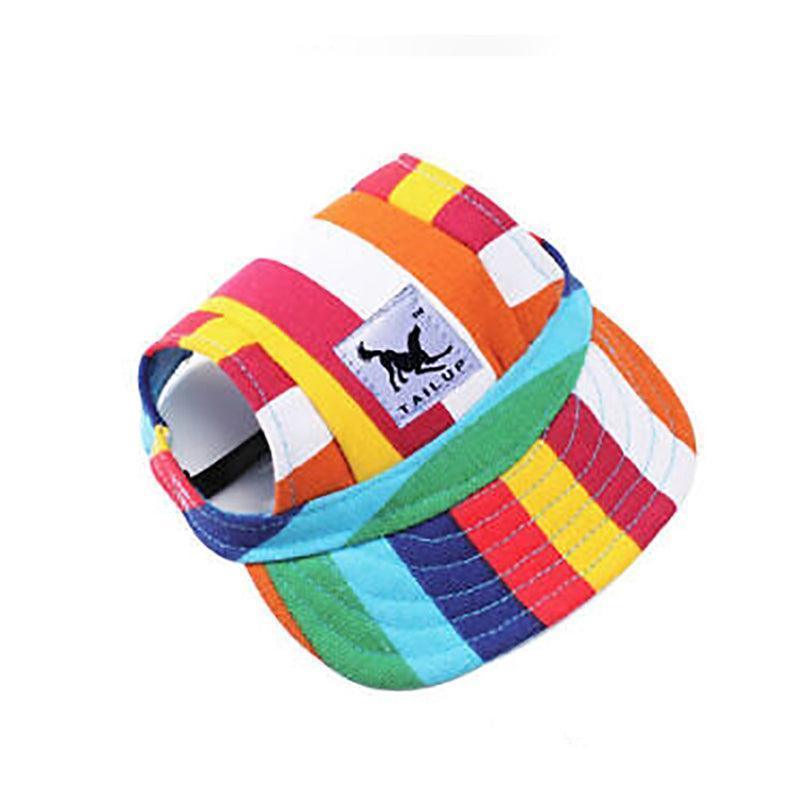 Dog Baseball Cap Outdoor Pet Sun Hat Summer Canvas Visor Puppy XL - Denim Blue