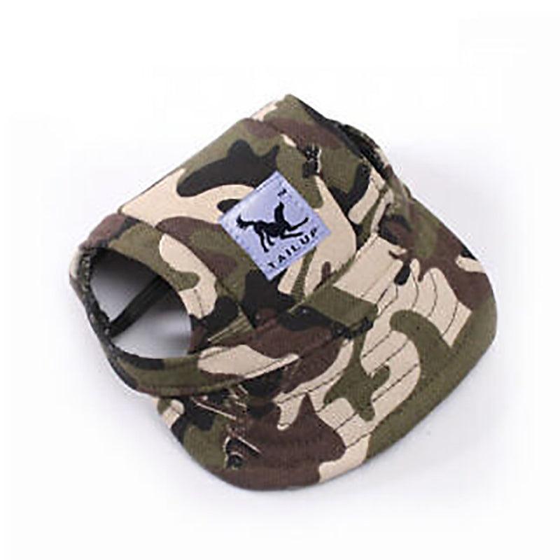 Dog Baseball Cap Outdoor Pet Sun Hat Summer Canvas Visor Puppy S Size - Red