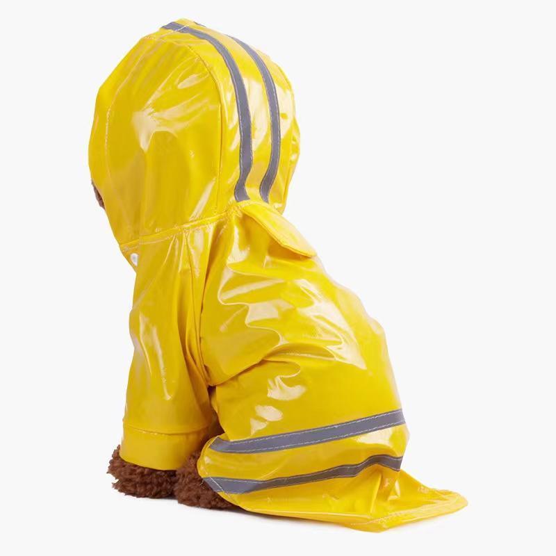 M Size Outdoor Hoodies Jacket Waterproof Pet Dog Clothes Puppy Raincoat Rain Coat - Blue