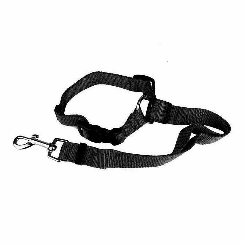 Adjustable Pet Dog Car Clip Lead Harness Strap for Vehicle Travel Restraint Use - Pink