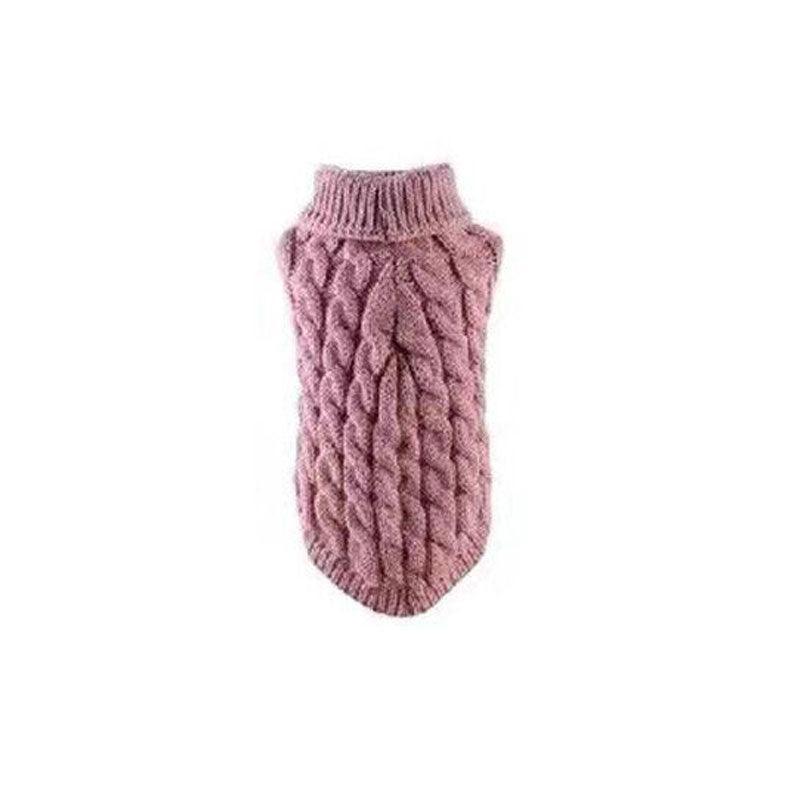 Puppy Dog Jumper Winter Warm Knitted Sweater Pet Clothes Small Dogs Coat Thermal M Size - Black