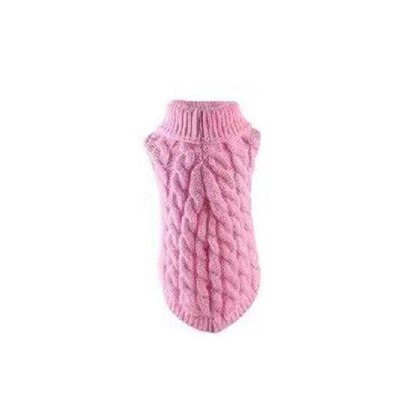 Puppy Dog Jumper Winter Warm Knitted Sweater Pet Clothes Small Dogs Coat Thermal M Size - Black