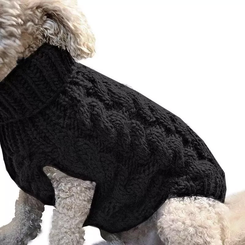 Puppy Dog Jumper Winter Warm Knitted Sweater Pet Clothes Small Dogs Coat Thermal S Size - Blue