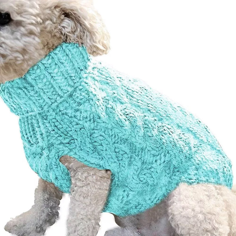 Puppy Dog Jumper Winter Warm Knitted Sweater Pet Clothes Small Dogs Coat Thermal S Size - Grey