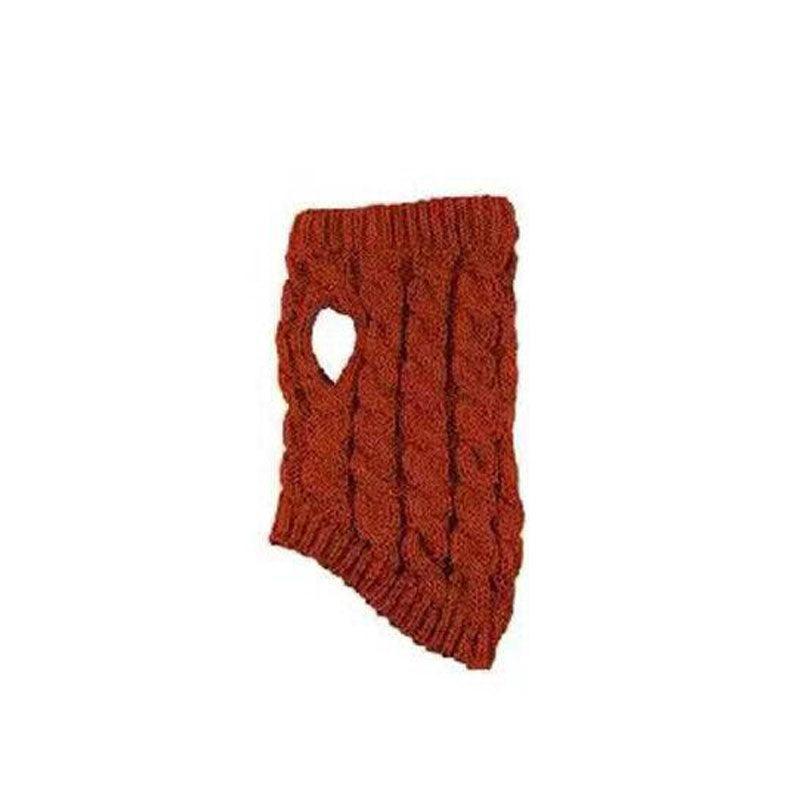 Puppy Dog Jumper Winter Warm Knitted Sweater Pet Clothes Small Dogs Coat Thermal L Size - Leather Pink