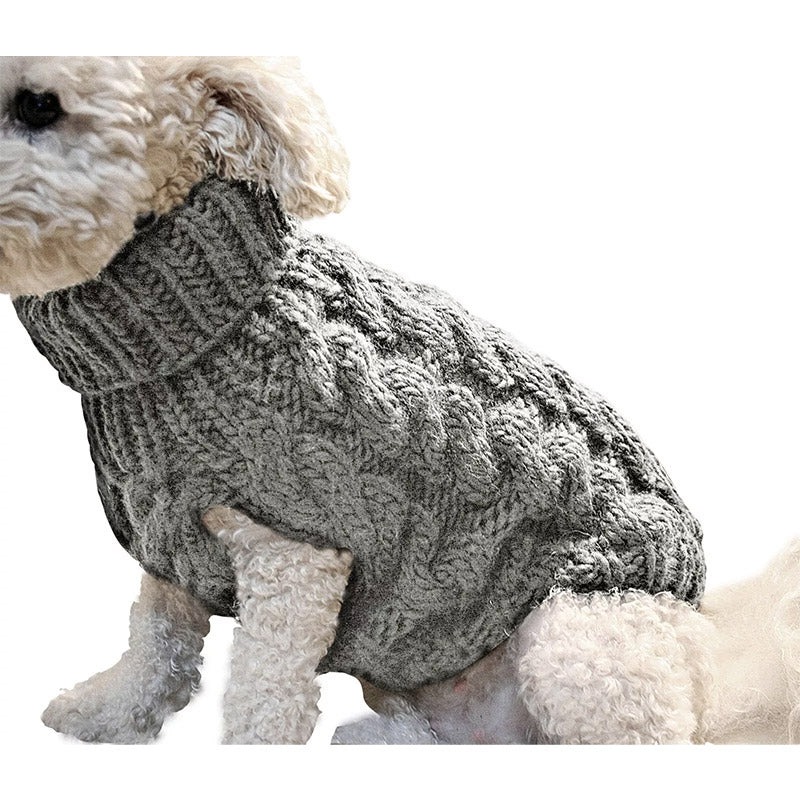 Puppy Dog Jumper Winter Warm Knitted Sweater Pet Clothes Small Dogs Coat Thermal S Size - Leather Pink