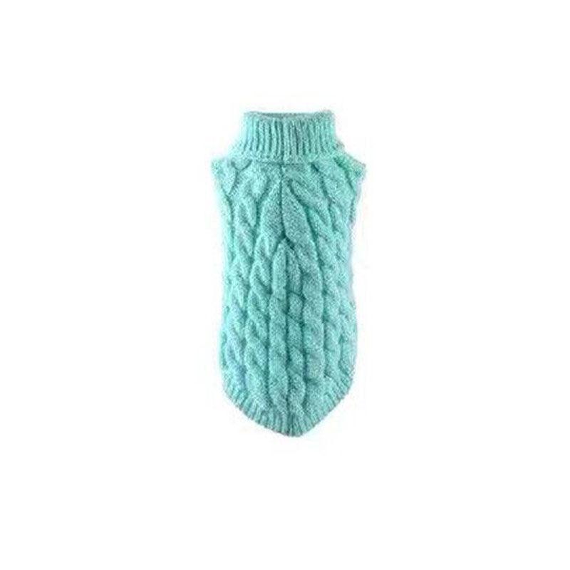 Puppy Dog Jumper Winter Warm Knitted Sweater Pet Clothes Small Dogs Coat Thermal L Size - White
