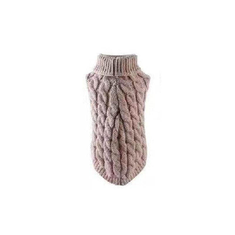 Puppy Dog Jumper Winter Warm Knitted Sweater Pet Clothes Small Dogs Coat Thermal M Size - White