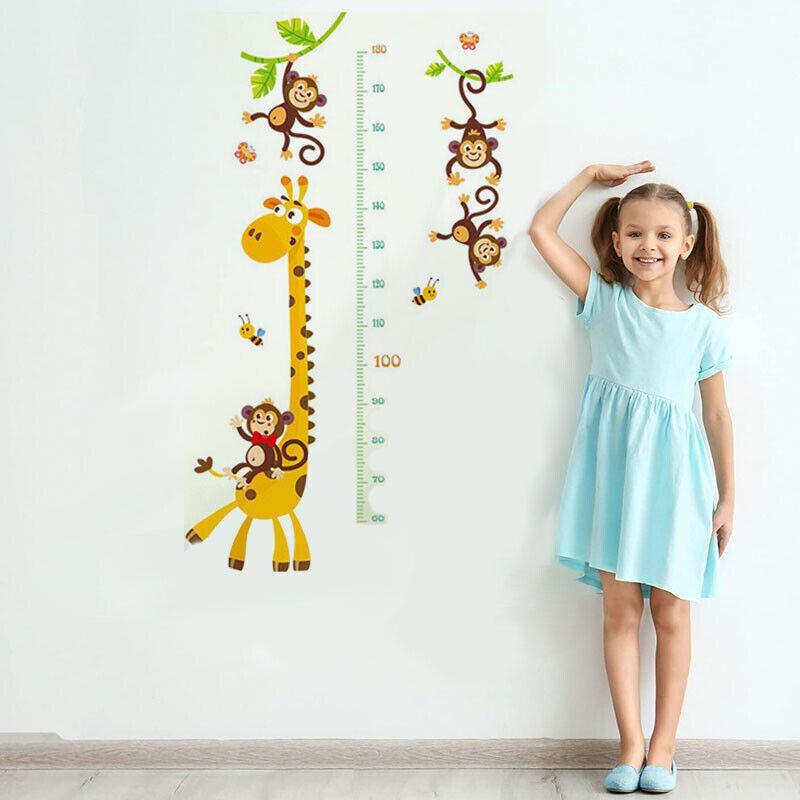 Removable Wall Height Chart Sticker Growth Measurement Ruler Decal for Wall Decor - G