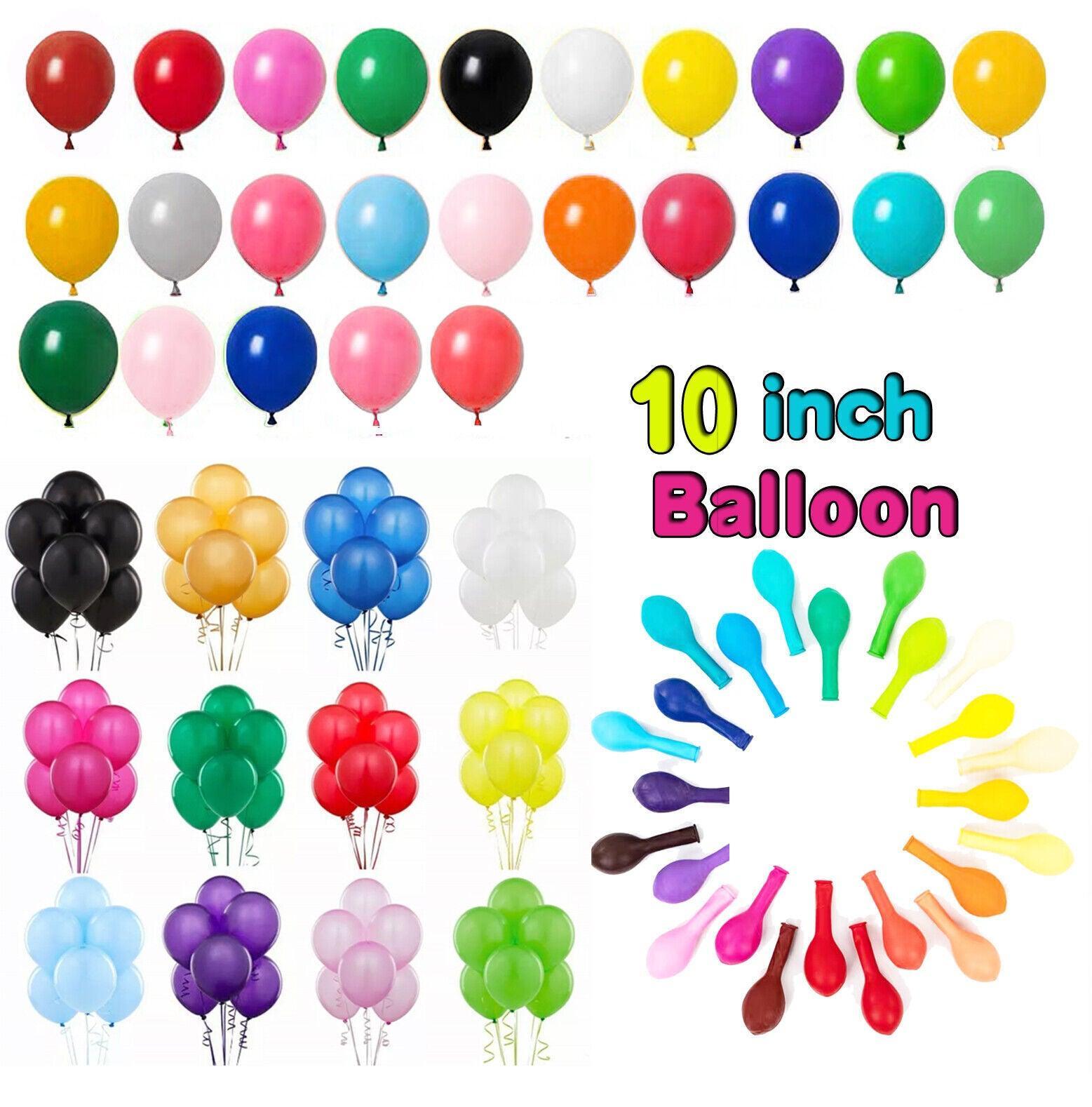 100PCS 10 Inch Latex Balloons Party Decorations Birthday Wedding Balloon Solid Colour - Coral