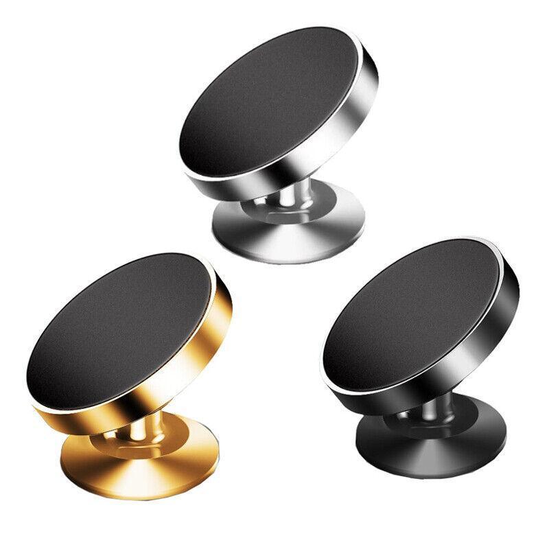 360-Degree Car Phone Holder Dashboard Mount Stand Cradle for Flat Surface - Silver