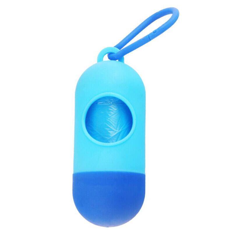 Portable Dog Waste Bag Dispenser with Refill Rolls for Pet Walking Cleanup - Light Green + Dark Green