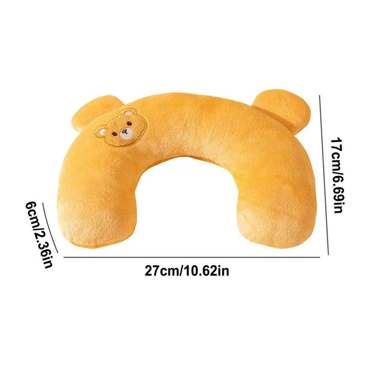Dog Pet U Shaped Pillow Cartoon Breathable Cat Sleeping Cushion for All Seasons - Grey