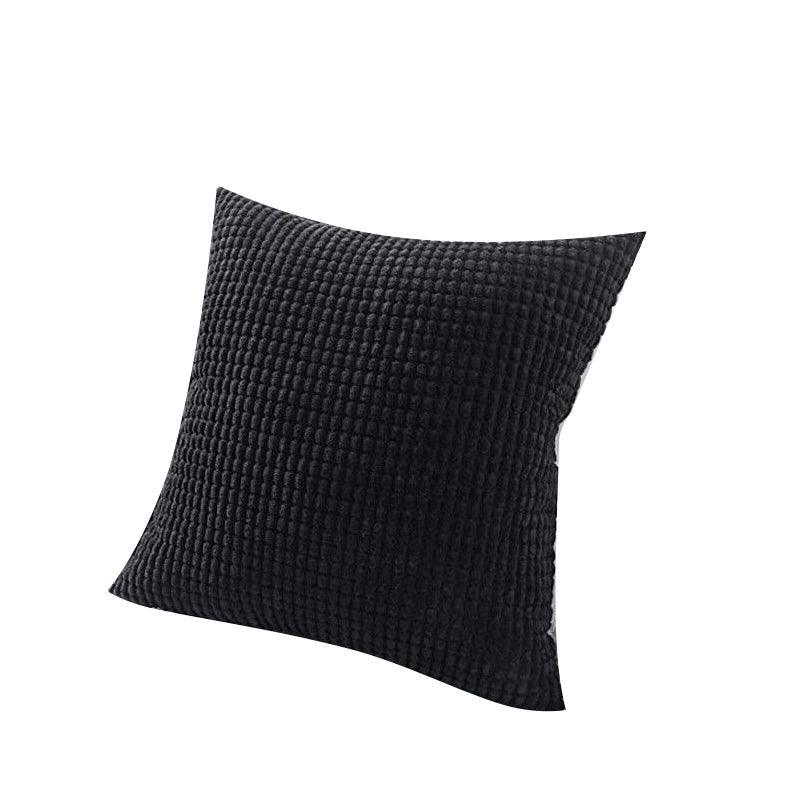 45X45 Plain Solid Colour Cushion Cover Decorative Pillow Case Home Multicoloured - Brown