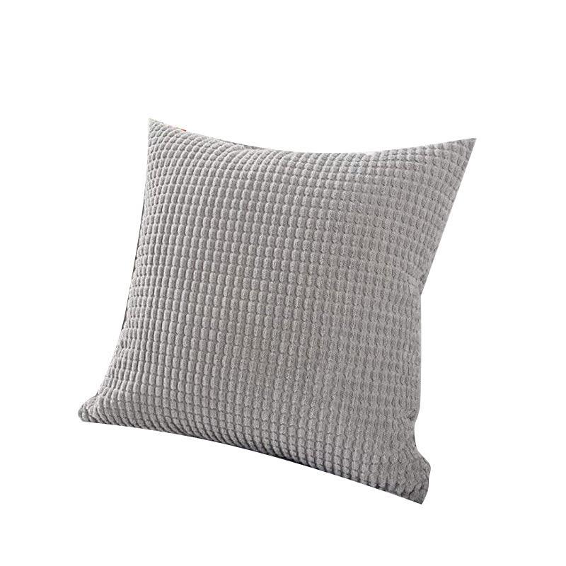 45X45 Plain Solid Colour Cushion Cover Decorative Pillow Case Home Multicoloured - Dark Grey