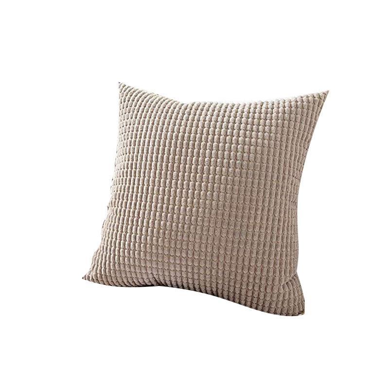 45X45 Plain Solid Colour Cushion Cover Decorative Pillow Case Home Multicoloured - Light Grey
