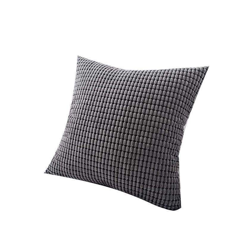 45X45 Plain Solid Colour Cushion Cover Decorative Pillow Case Home Multicoloured - Light Grey