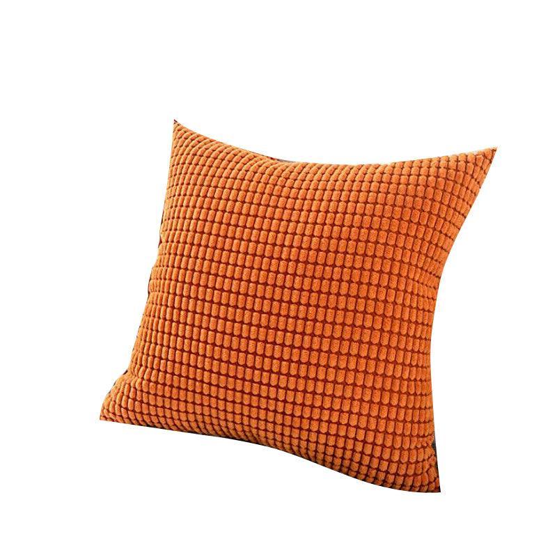 45X45 Plain Solid Colour Cushion Cover Decorative Pillow Case Home Multicoloured - Pink