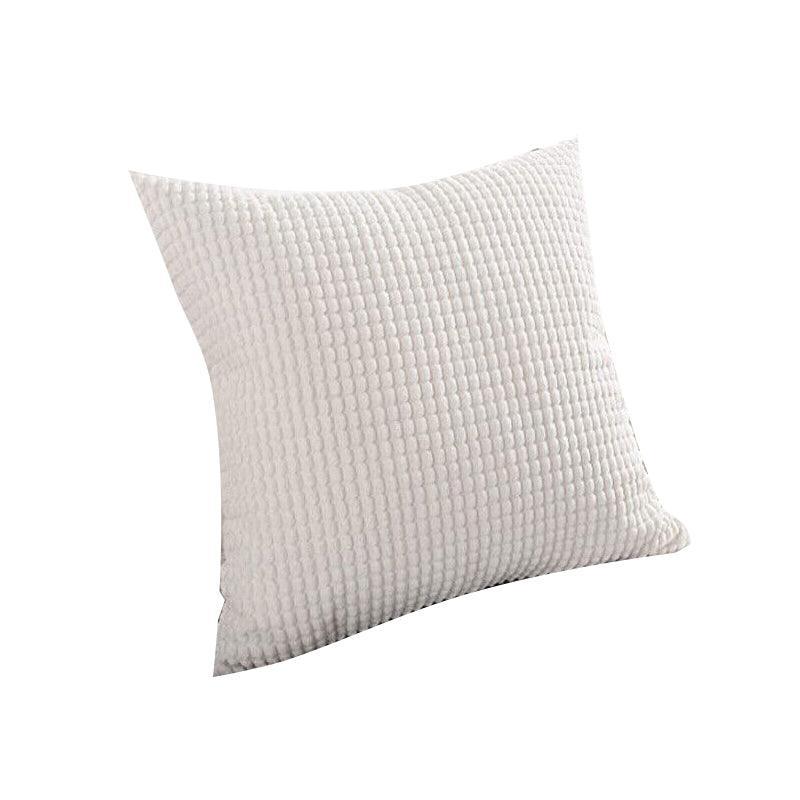 45X45 Plain Solid Colour Cushion Cover Decorative Pillow Case Home Multicoloured - Pink